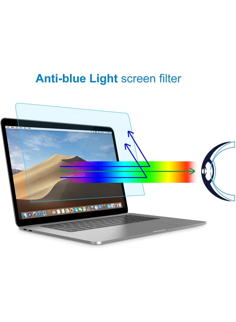 1Pack Blue Light Macbook Screen Protector Touch Screen Compatible with MacBook Pro 13 inch 2016-2022 M1 M2 and Macbook Air 13 inch 2018-2021 M1, Anti-Glare Anti Scratch Bubble Free for Eyes Protection Blue Light Blocking - Image 1